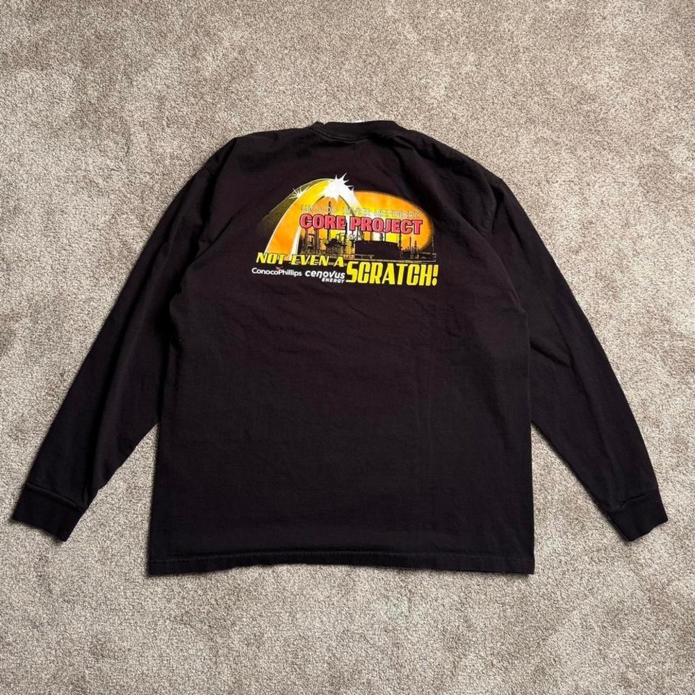 VINTAGE BAYSIDE MADE IN USA "NOT EVEN A SCRATCH!" LONG SLEEVE